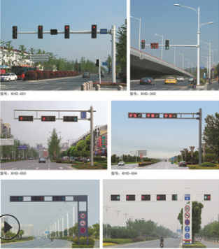 蚌埠交通标志牌信号灯杆电警监控L杆框架诱导屏红绿灯龙门架合杆共杆